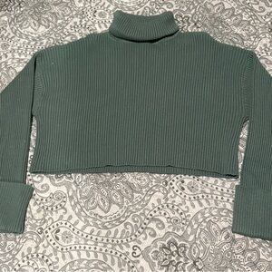 Forever 21 Cropped Sweater Turtleneck (turquoise)